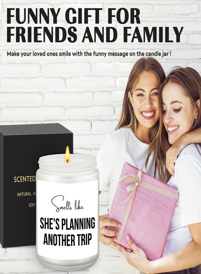 VIISPIRIT Smells Like She's Planning Another Vacation Candle, Traveler Gifts, Spring Summer Vacation Gift for Her, Present for Traveler Friend, World-Traveler Gifts, Funny Wanderlust Gift, Family Trip Present - Image 4